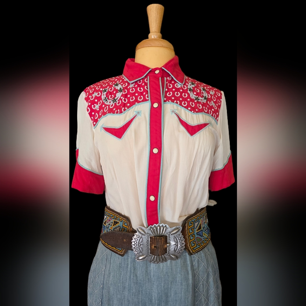 Double D Ranch Tuscon Time Wrap Rodeo Western Shirt Small NWT